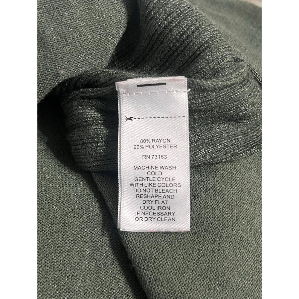 Cable & Gauge Women's Green Pullover Crewneck Sweater SIZE Medium - Picture 5 of 5
